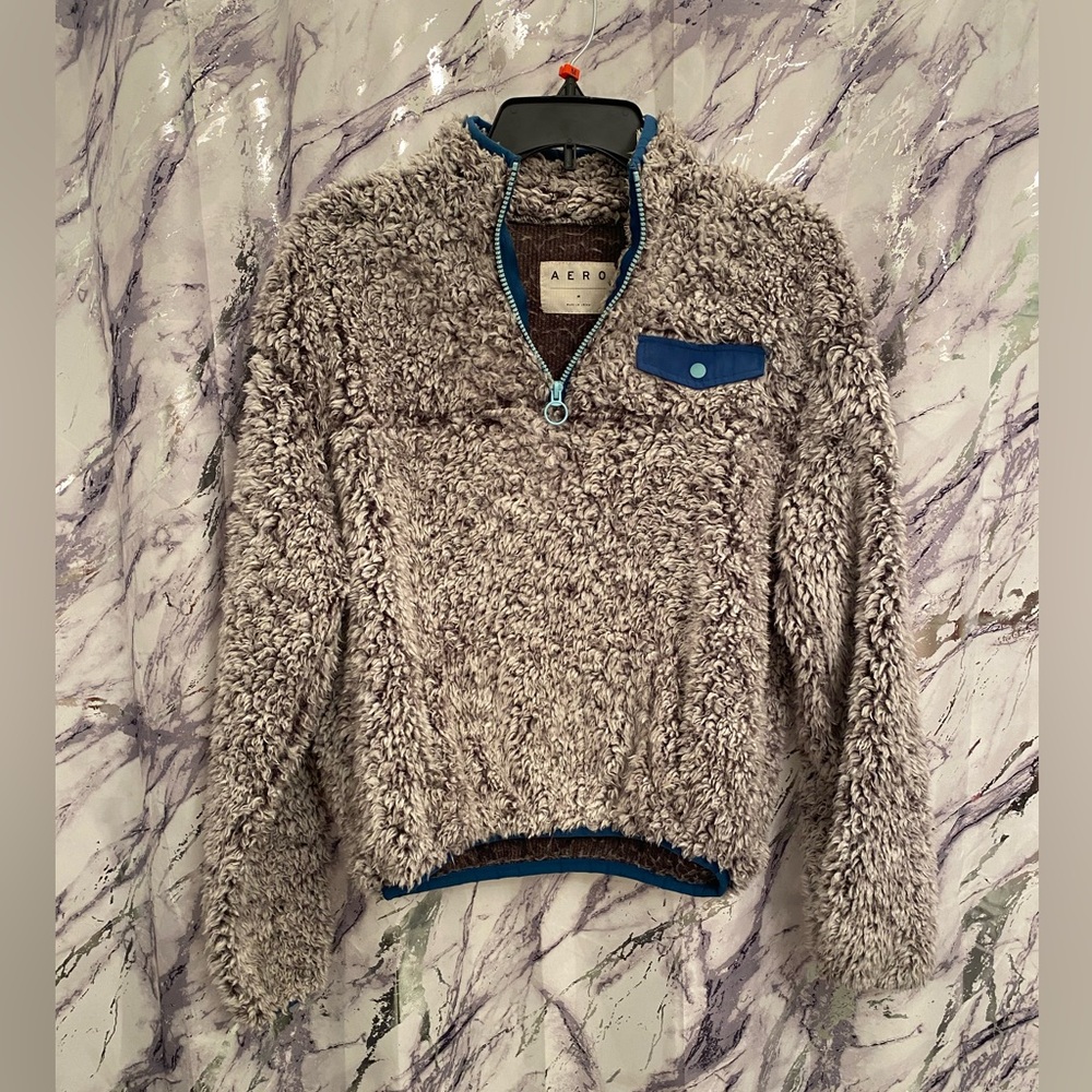 Aero half zip teddy pullover